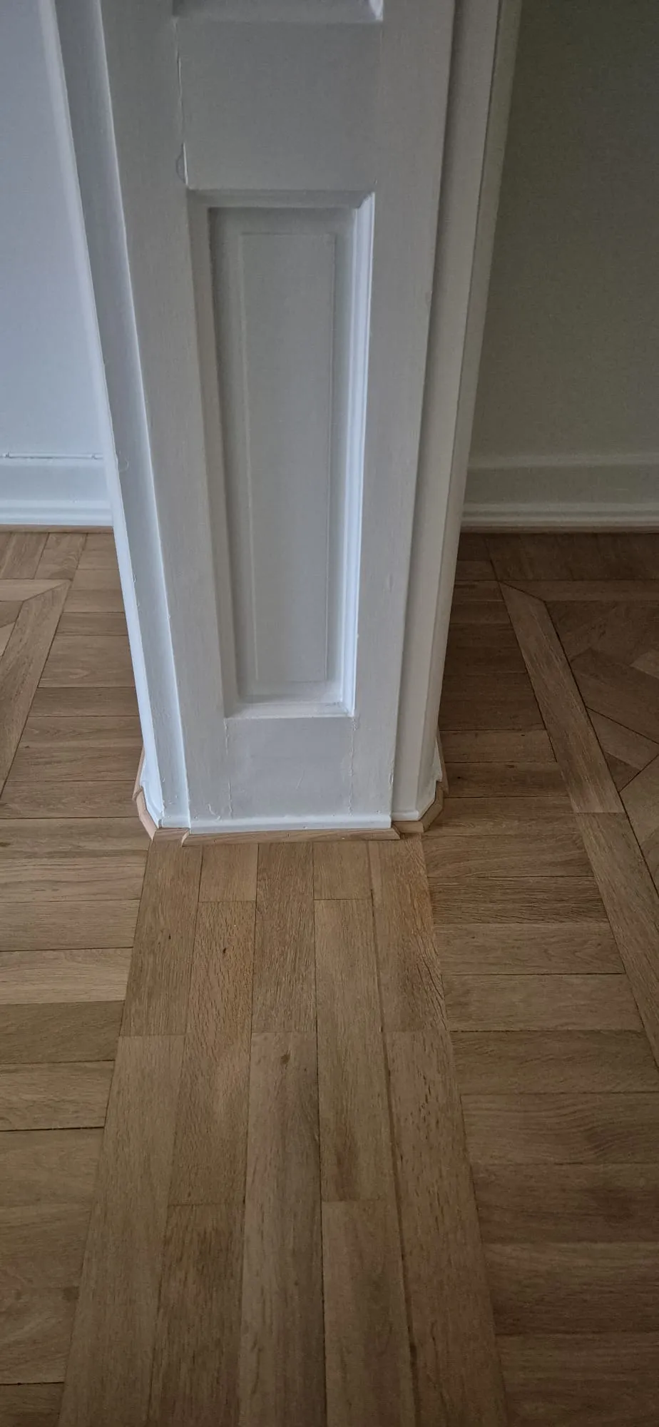 Detaljbild fiskbensparkett